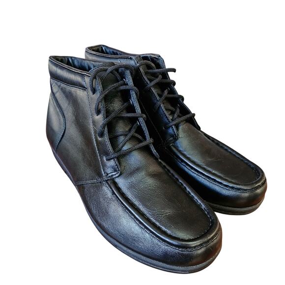 Red Wings Dunoon Chukka Adventure Gorpcore Black Leather Boots USA 13E - Picture 1 of 13